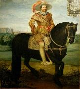 Daniel Orme Equestrian portrait of John Albert II oil painting reproduction